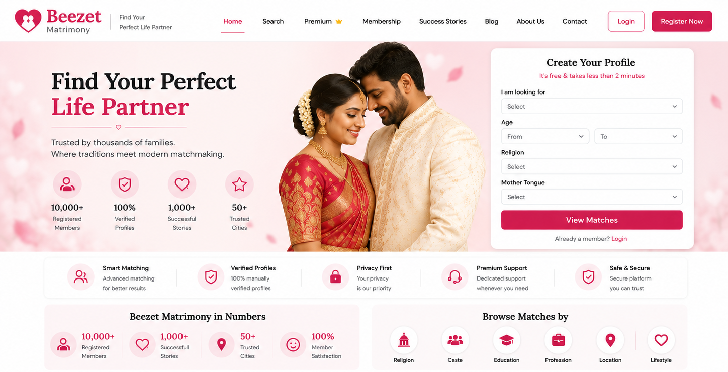 Matrimony Platform